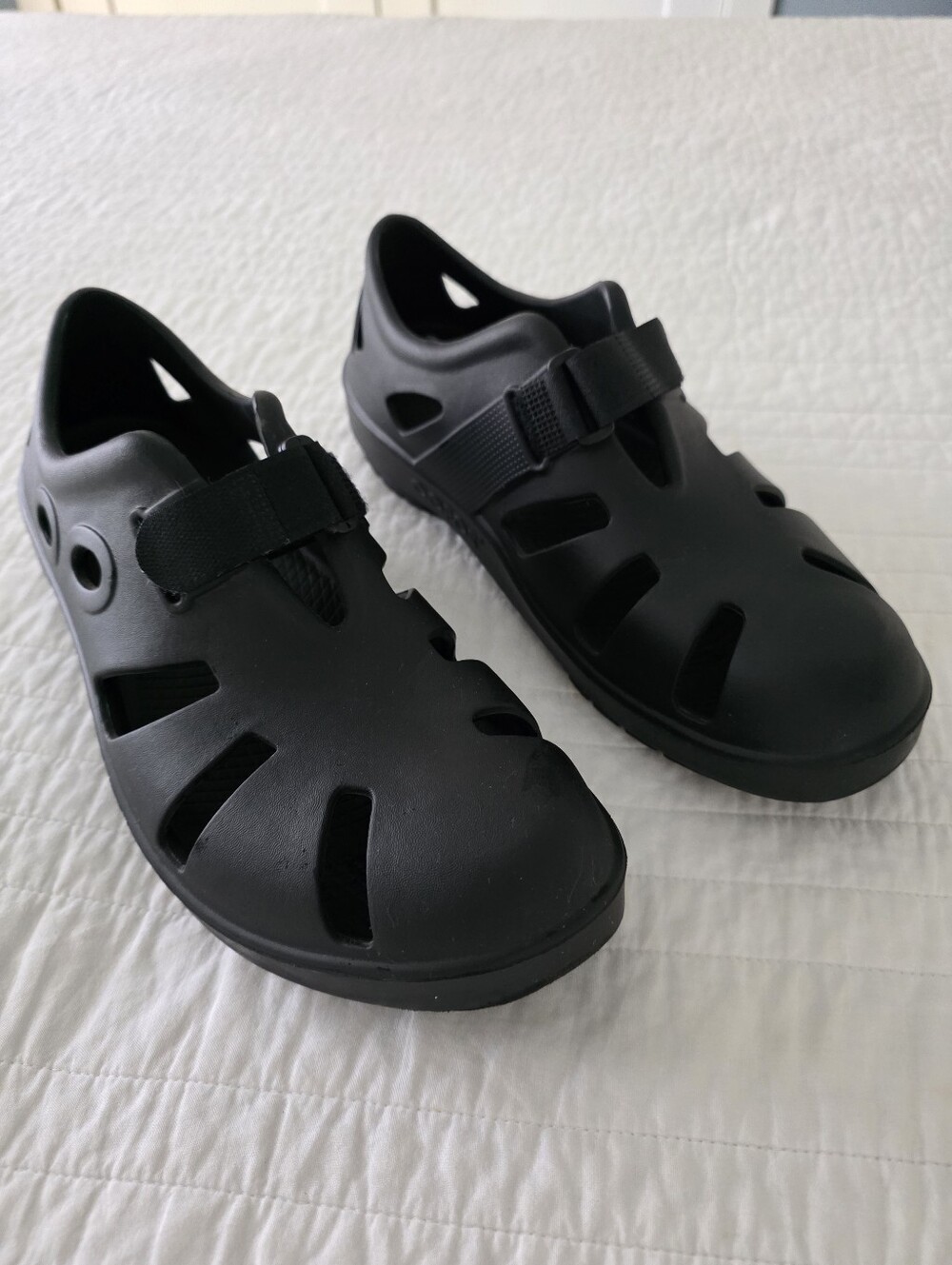 OOfos Sandals Oocandoo Size Mens 12 Black Recovery Comfort Closed Toe